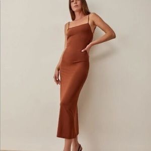 Good American Brown Midi Dress